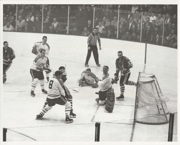 1962 Stanley Cup Finals Jacques Plante – Stan Mikita original photo