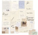 Large Collection of 40 Hollywood Actors and Actresses Autographs