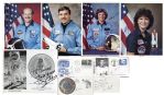 Lot of 9 Astronaut Signed Photos with Buzz Aldrin – Sally Ride