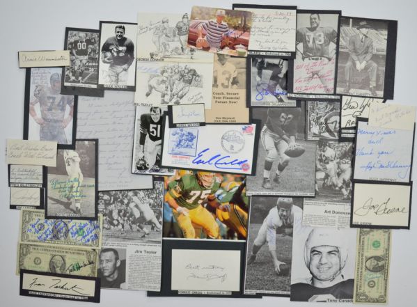Collection of Pro Football HOF Autographs – 35 Different