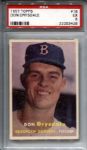 1957 Topps #18 Don Drysdale PSA 5 EX Rookie Card