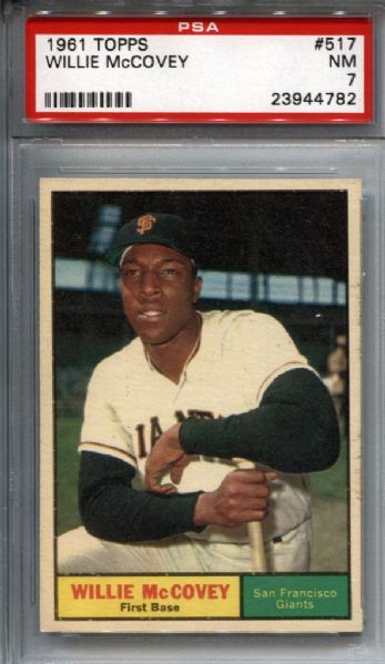 1961 Topps Willie McCovey #517 PSA NM 7 – 2nd Year