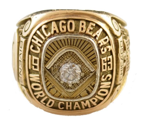 1963 Chicago Bears NFL Championship Ring Presented to HB -  Charlie Bivens