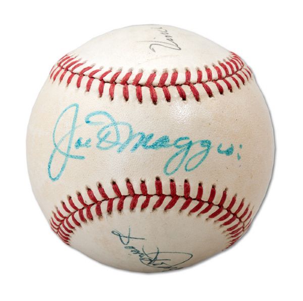 DiMaggio Brothers Signed Baseball – Joe – Dom – Vince – All 3 on 1 Ball – SUPER RARE