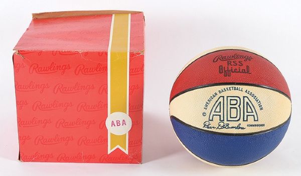 Official ABA Dave DeBusschere Red White & Blue Basketball in Original Box 1975-76