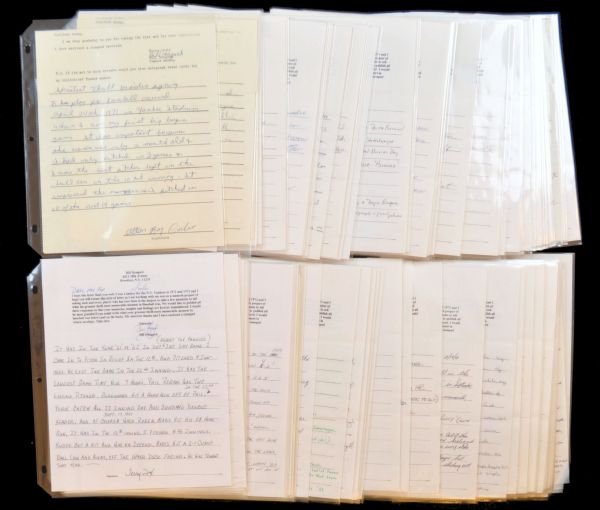 Archive of 100 Plus Signed Letters Regarding Major Leaguer’s Greatest Thrills