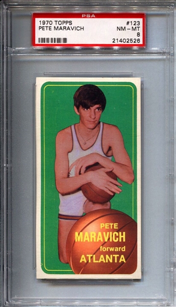 1970 Topps #123 Pete Maravich PSA 8 NM-MT Rookie