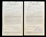 Marvin Hagler Vs. Sugar Ray Leonard Signed Middleweight Championship Fight Contracts