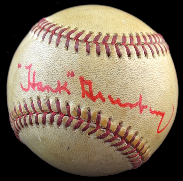 Hank Greenberg Single Signed Official NL (Feeney) Baseball - JSA