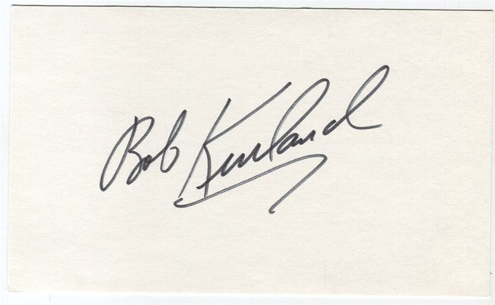 Bob Kurland Basketball HOF signed 3x5 index card
