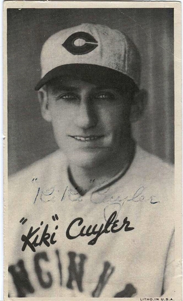 1936 Goudey #10 KiKi Cuyler Signed Baseball Card JSA