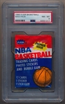 1986 Fleer Basketball Wax Pack w/ Olajuwon Sticker Back PSA 8 NM-MT