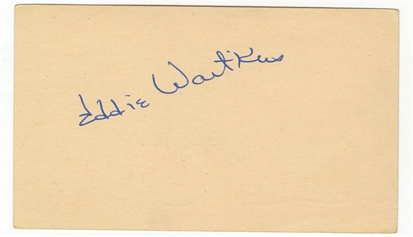 Eddie Waitkus Signed AUTO GPC 1950 Phillies 1954 Orioles Cubs The Natural D.1972