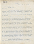 Ban Johnson 1906 Letter with Historical Baseball Content to HOFer Jimmy Collins