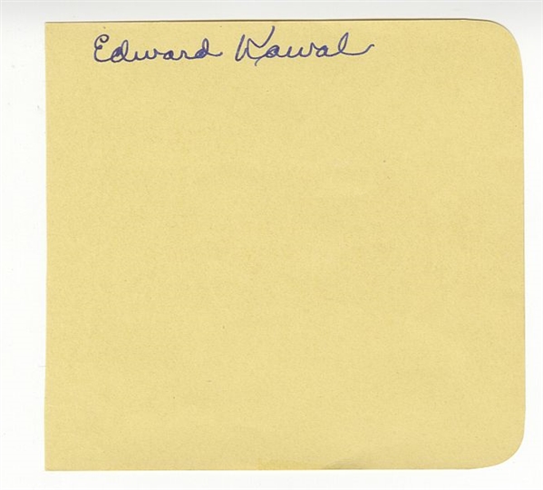Ed Edward Eddie Kawal 1934 Chicago Bears Signed AUTO album page D.1960 