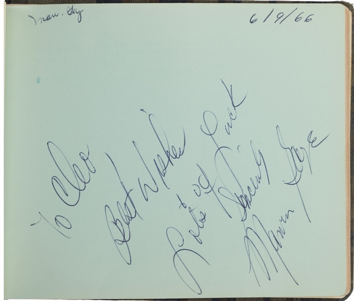 1966-68 Autograph Album With Musicians & Athletes /w 2 Marvin Gaye, Jackie Wilson, The Temptations 