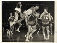 1956 NCAA Tournament Future Basketball HOFers - Guy Rodgers Temple vs. Tom Heinsohn Holy Cross Go Head to Head Original TYPE 1 Photo