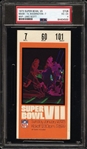 1973 SUPER BOWL 7 VII TICKET STUB PSA 4 MIAMI DOLPHINS 14 WASHINGTON REDSKINS 7