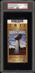 2008 Super Bowl XLII 42 Ticket Stub NY Giants 17 Patriots 14 Gold Eli Manning MVP PSA 6