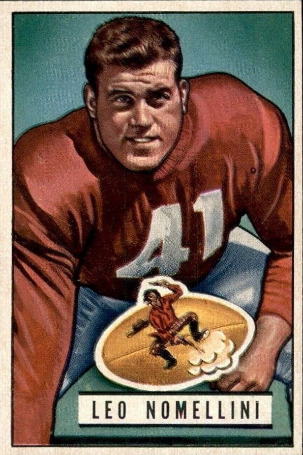 Leo Nomellini 1951 SF 49ers Football HOF TYPE I photo Used for 1951 Bowman Football Card
