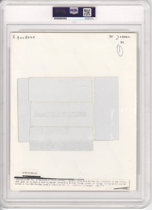 1991 NBA All-Star Game Michael Jordan vs. David Robinson Original Type 1 Photo PSA/DNA