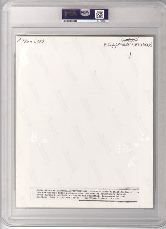 1992 Michael Jordan U.S. Olympic Dream Team Original Type 1 Photo PSA/DNA