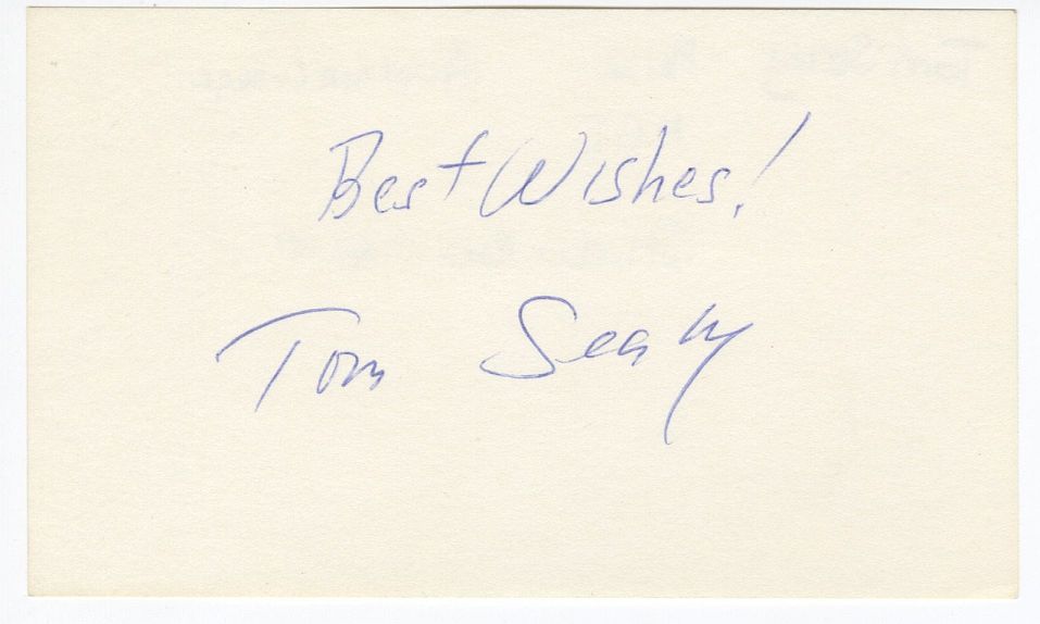Tom Sealy Signed AUTO 3x5 index card NY Rens Harlem Globetrotters Dayton Rens NBA
