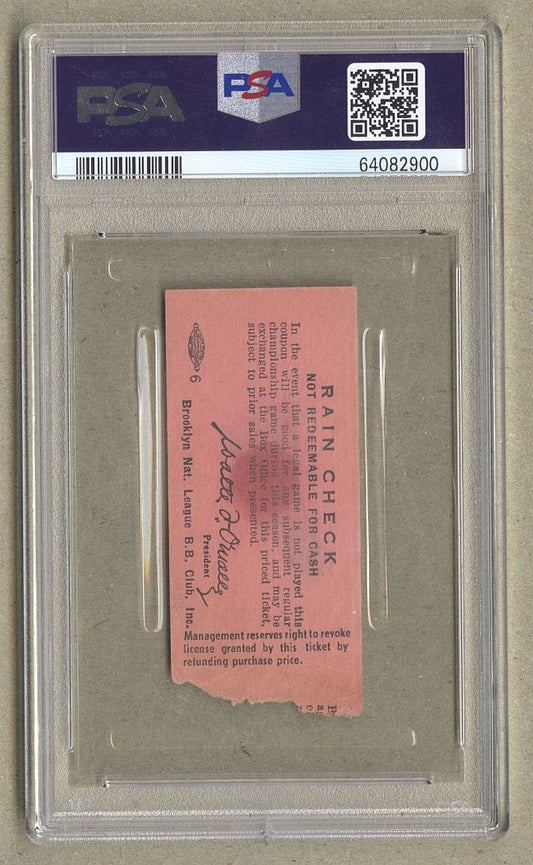May 6, 1953 Brooklyn Dodgers vs. Cardinals Ticket Stub Jackie Robinson Under Protest Game PSA
