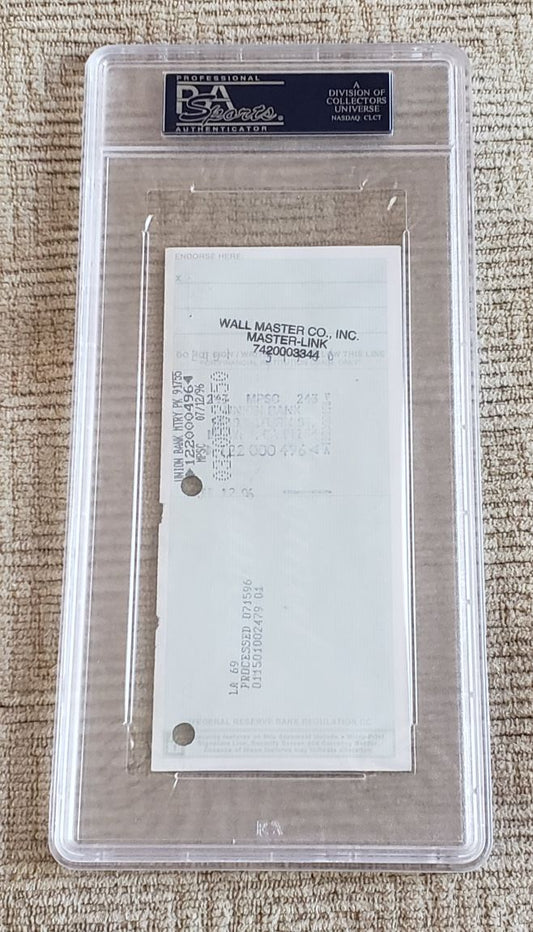 Wilt Chamberlain Signed AUTO personal check document Basketball HOF PSA/DNA