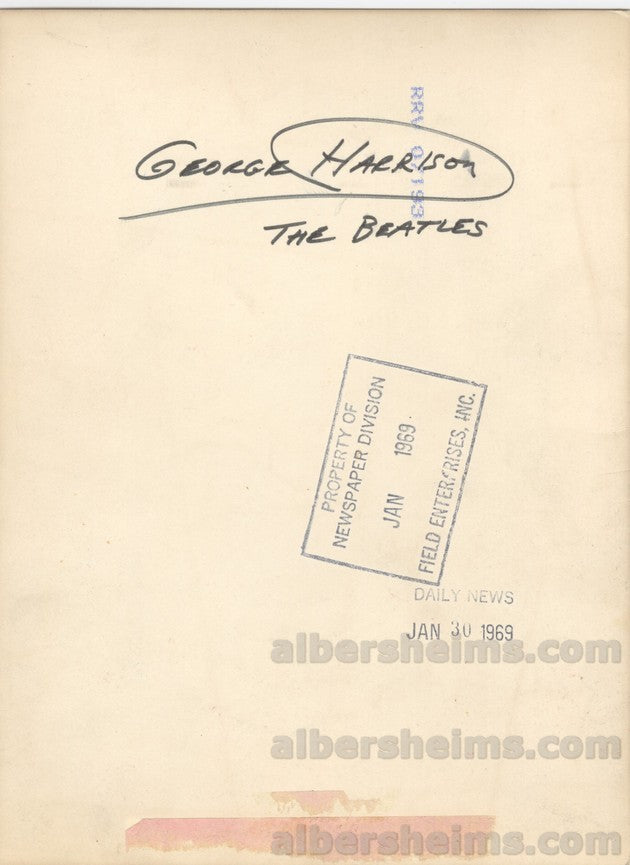 George Harrison Beatles 1969 Original Press Photo