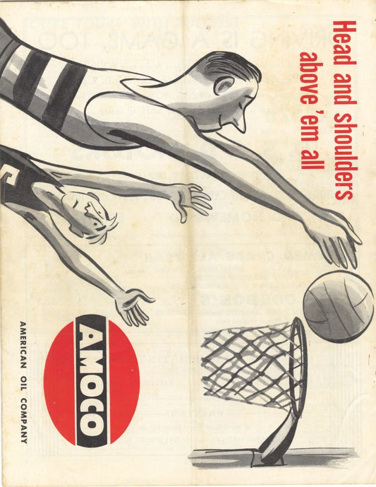 1951 Baltimore Bullets vs Minneapolis Lakers 11/12 Multi-Signed AUTO program /w Don Barksdale