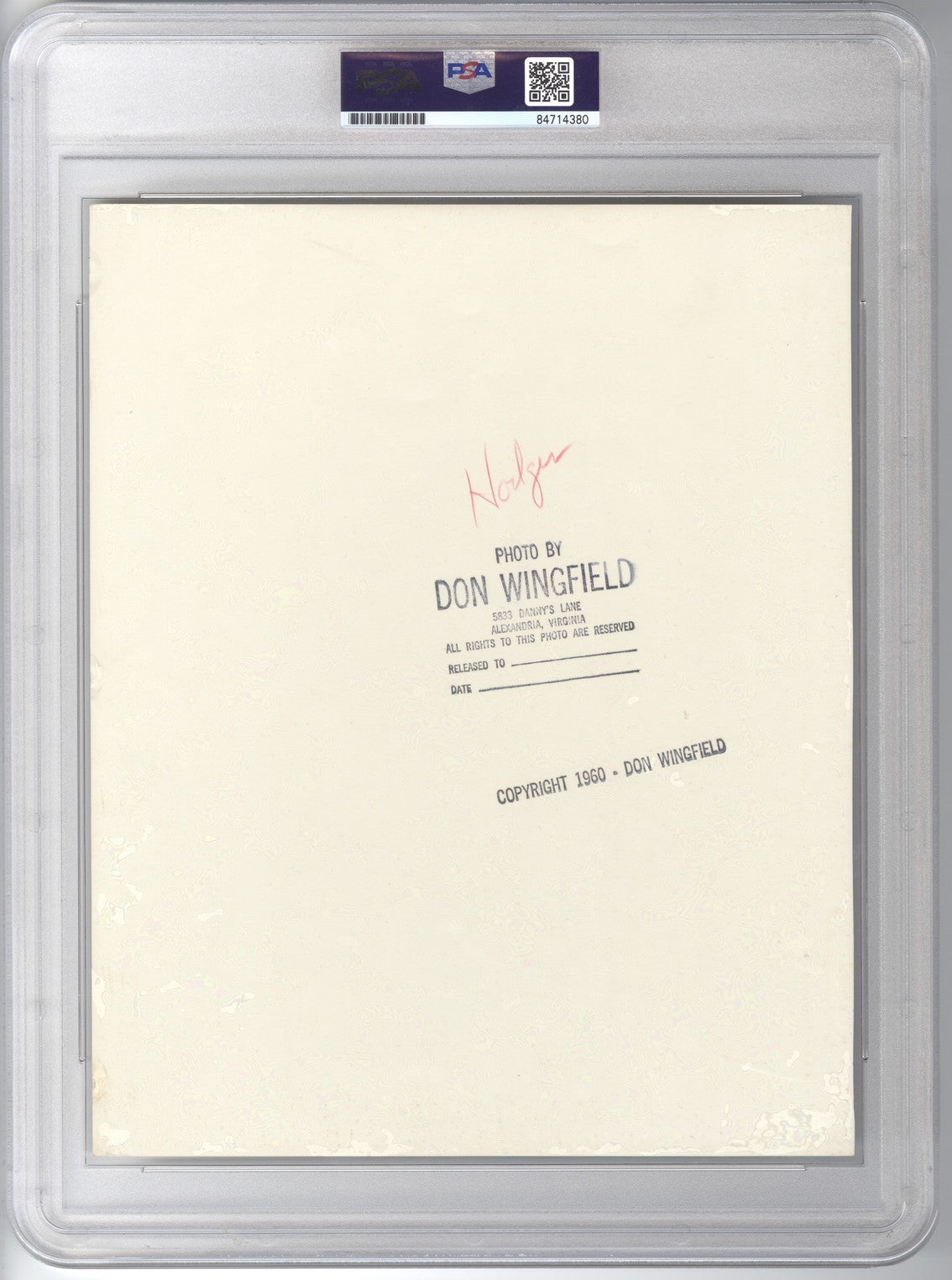 1960 Gil Hodges Baseball HOF Dodgers Don Wingfield Original Type 1 Photo PSA/DNA