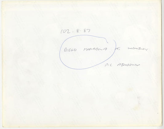 1987 Diego Maradona Dominates vs the Rest of the World Original Oversized TYPE 1 Photo PSA/DNA LOA
