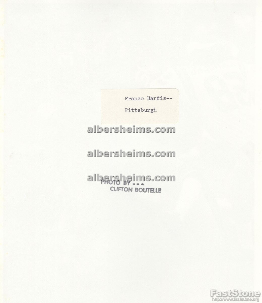 Franco Harris Runs Through Wally Hilgenberg Original Super Bowl IX TYPE 1 Photo