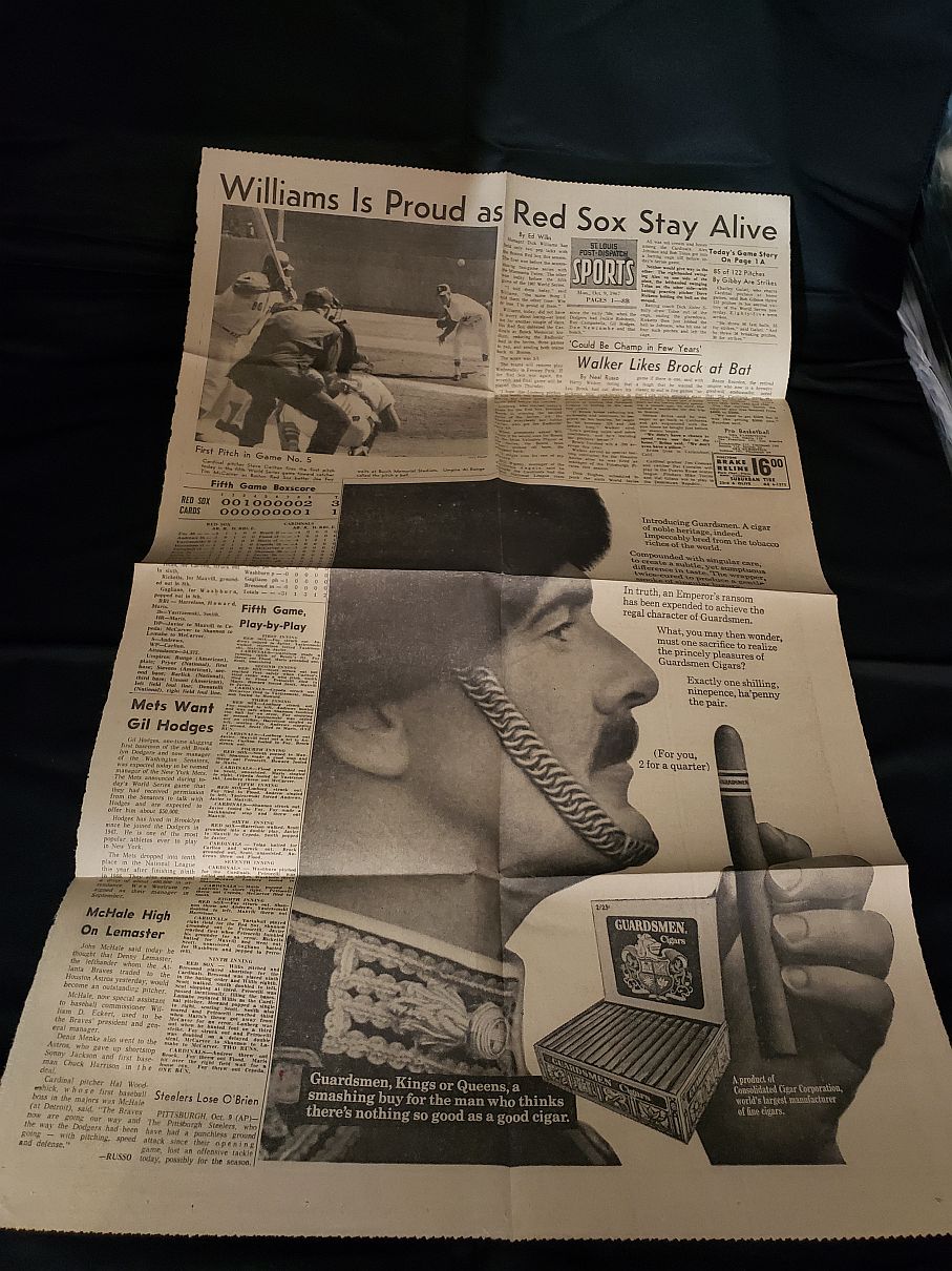 1967 World Series Program & Ticket Stub Game 5 Cardinals vs. Red Sox Plus Bonus