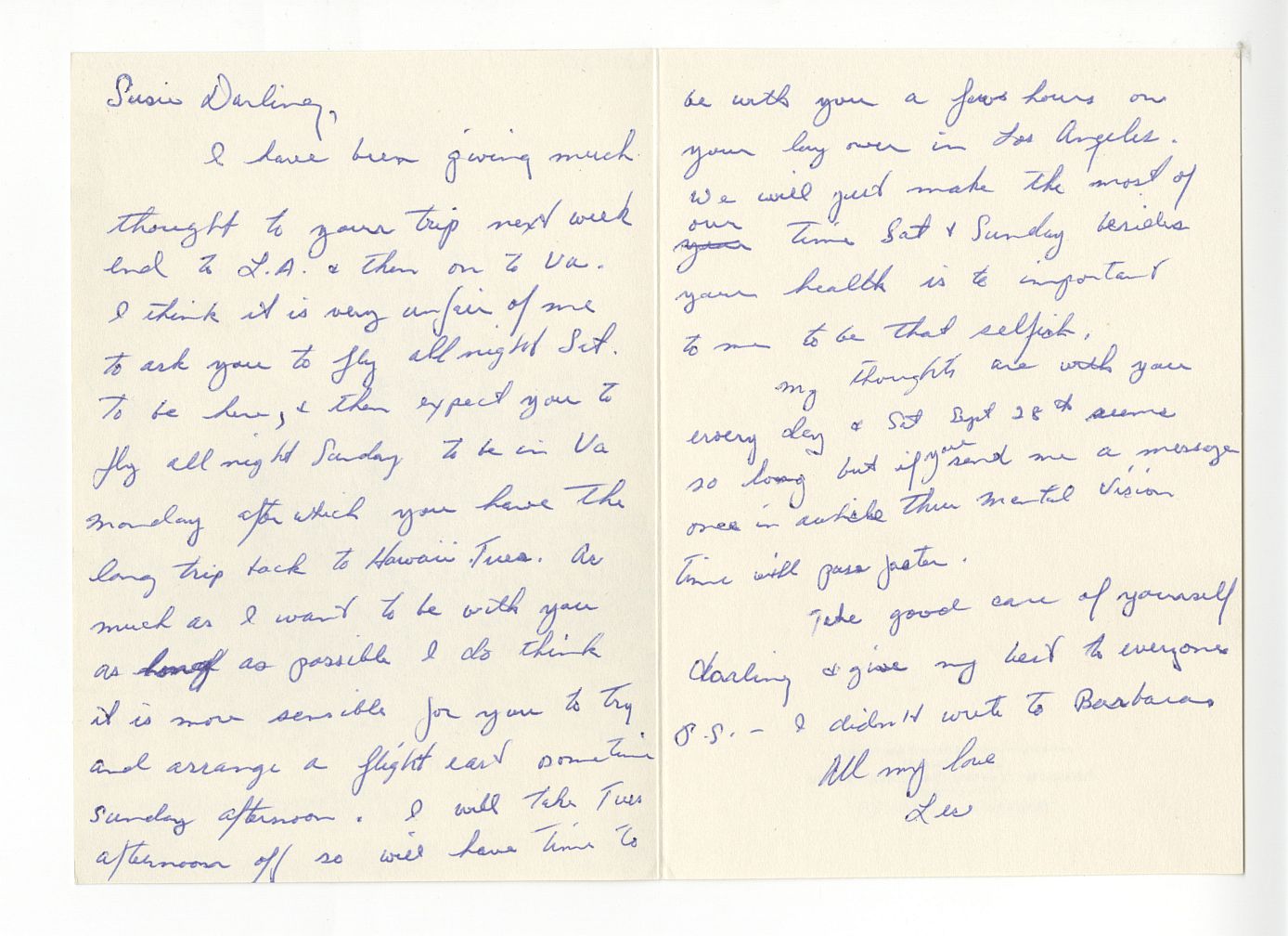 Les Horvath Signed AUTO Handwritten Letter 1944 Heisman Winner Ohio State Football