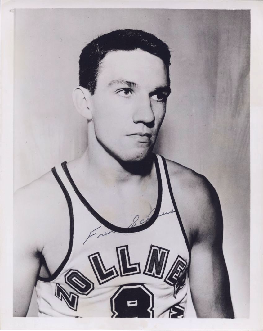 Fred Schaus Signed AUTO 8x10 Ft. Wayne Zollner Pistons Team Issued Photo
