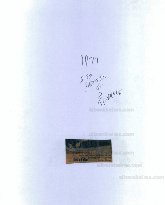 Sid Vicious Original 1977 Sex Pistols Warner Records Press Photo