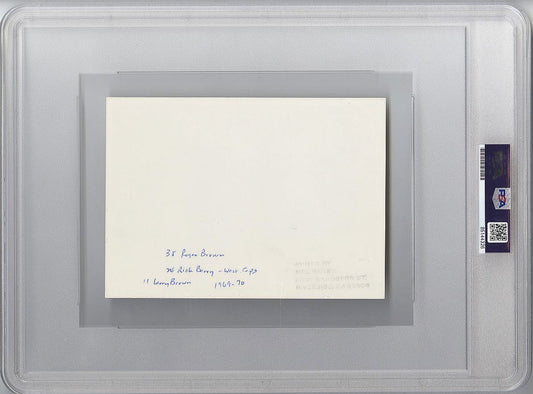 1969-70 Rick Barry vs Roger Brown /w Mel Daniels & Larry Brown ABA Pacers vs Washington Capitols Original TYPE 1 Photo PSA/DNA