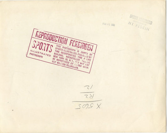 Alan Ameche Scores Game Winning TD in Sudden Death Overtime Oversized Hy Peskin 1958 NFL Championship Game Original TYPE 1 Sports Illustrated Photo PSA/DNA