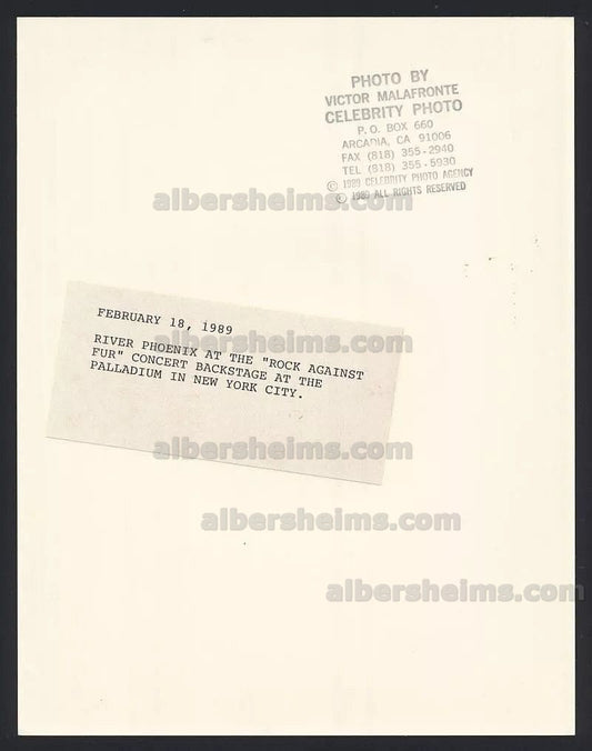 River Phoenix 1989 Original TYPE I photo - Stand By Me Tragic Actor