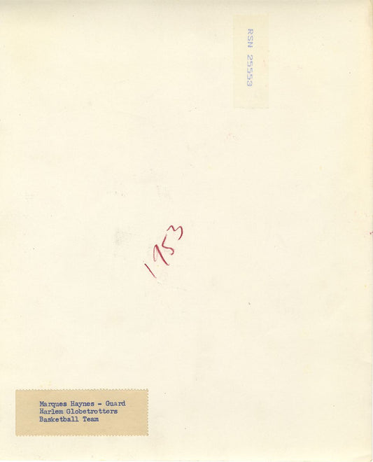 1953 Marques Haynes Harlem Globetrotters Original Team issued TYPE I photo