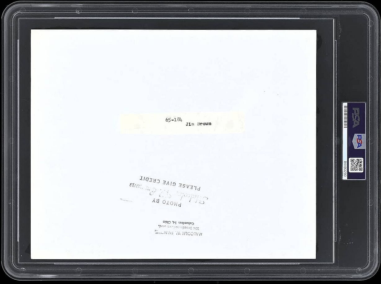 1965 NFL MVP Jim Brown Original TYPE 1 Photo by Legendary Photographer Malcolm Emmons PSA/DNA