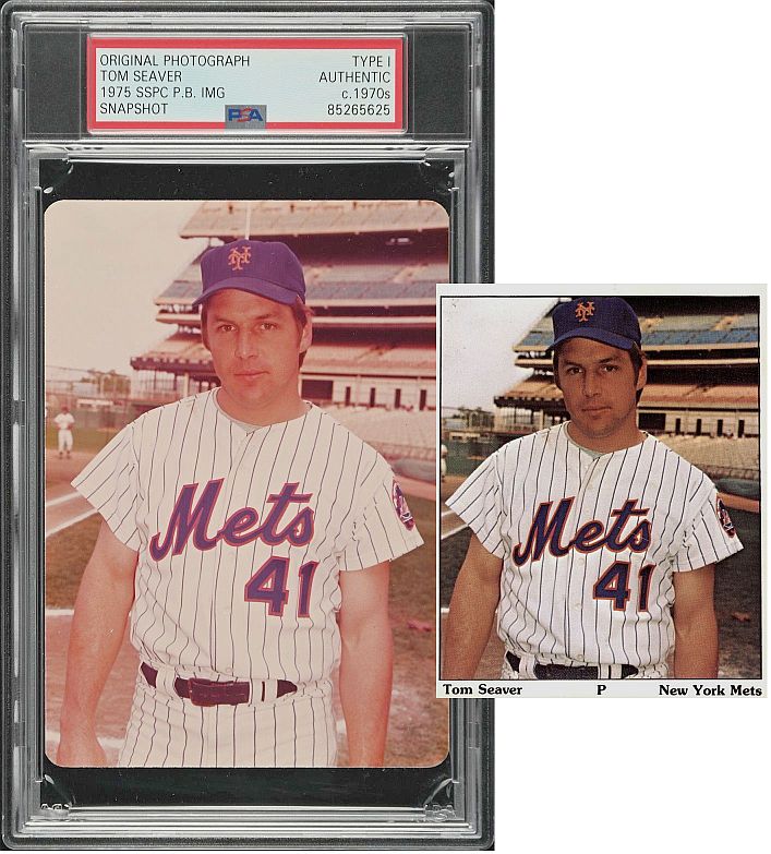 Tom Seaver 1975 SSPC Puzzle Back Baseball Card Image Original TYPE 1 Photo PSA/DNA