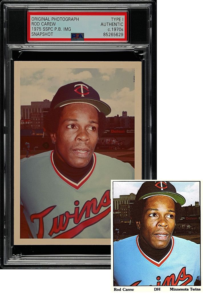 Rod Carew 1975 SSPC Puzzle Back Baseball Card Image Original TYPE 1 Photo PSA/DNA