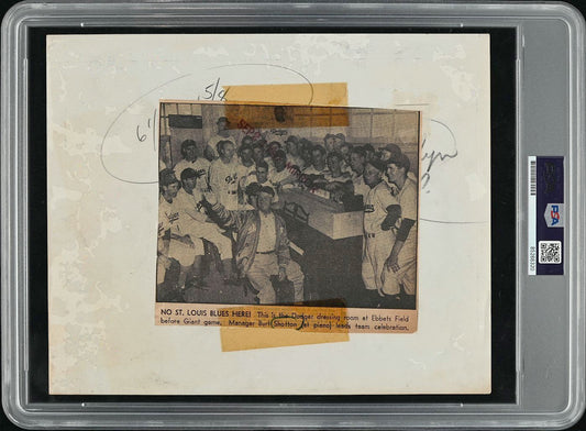1947 Brooklyn Dodgers Celebrate Winning the NL Pennant with Dan Bankhead Original TYPE I photo PSA/DNA