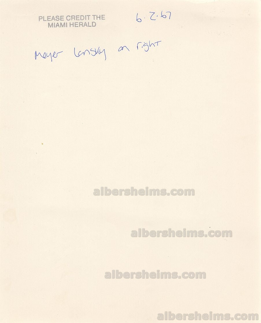 1967 Meyer Lansky Head of Murder Inc. Mafia Mobster with His Lawyer Original TYPE II Photo