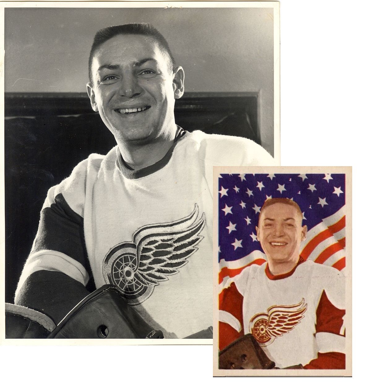 Terry Sawchuk Original TYPE I photo Image Used for his 1963-64 Parkhurst Hockey Card