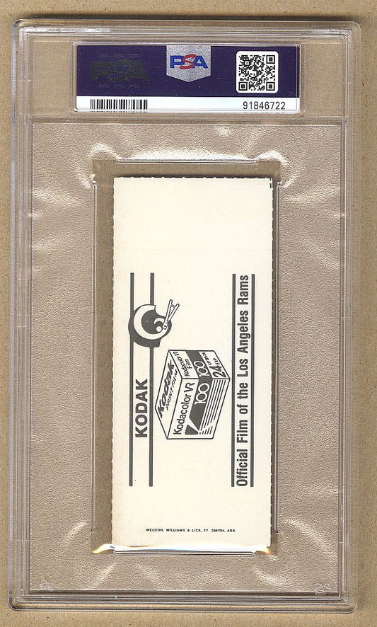 1983 Rams vs Saints Rookie Eric Dickerson 1st NFL career Touchdown Full Ticket PSA 6