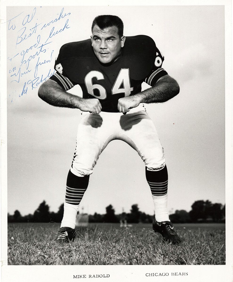 Mike Rabold Signed AUTO 8 x 10 Photo Chicago Bears Vikings D.1970 at age 33